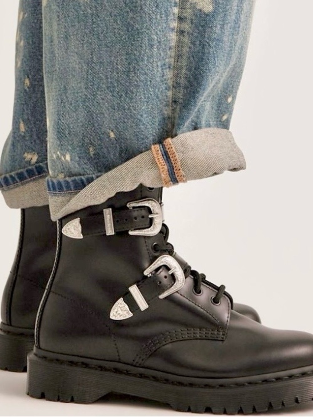 Dr. Martens 1460 Bex Buckle Boots - size 9
